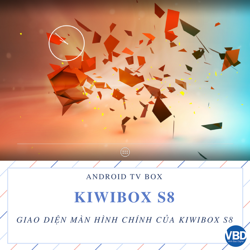 Giao diện màn hình chính của KiwiBox s8