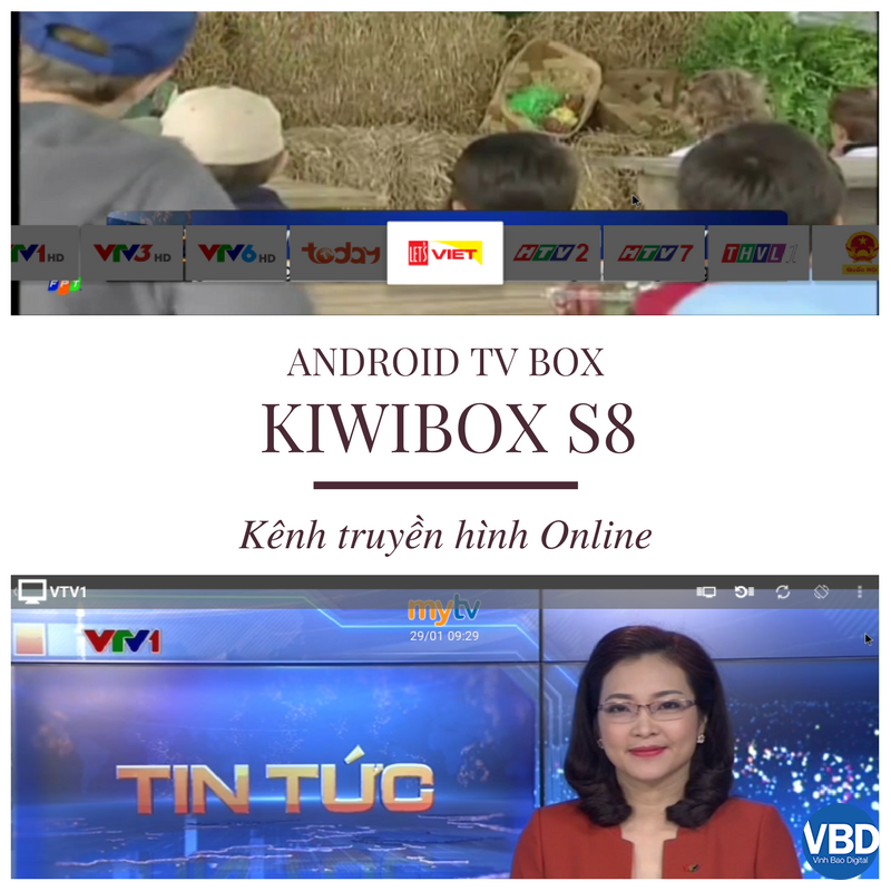 Kênh truyền hình Online xem trên KiwiBox S8