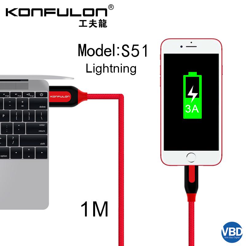 3Cáp lightning konfulon S51