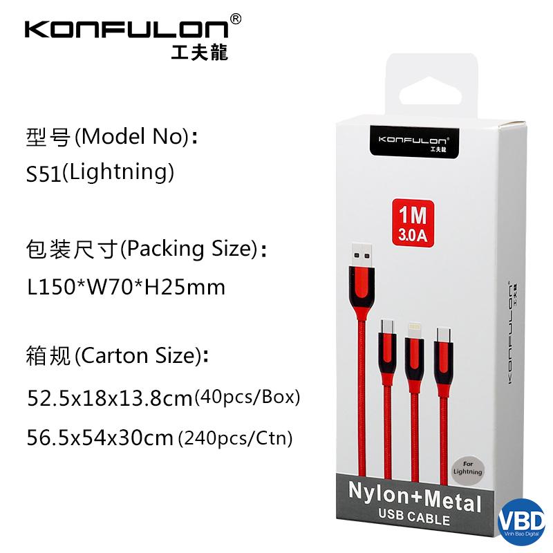 4Cáp lightning konfulon S51