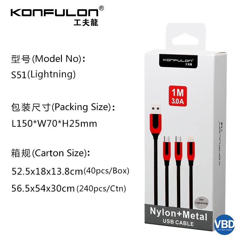 5Cáp lightning konfulon S51