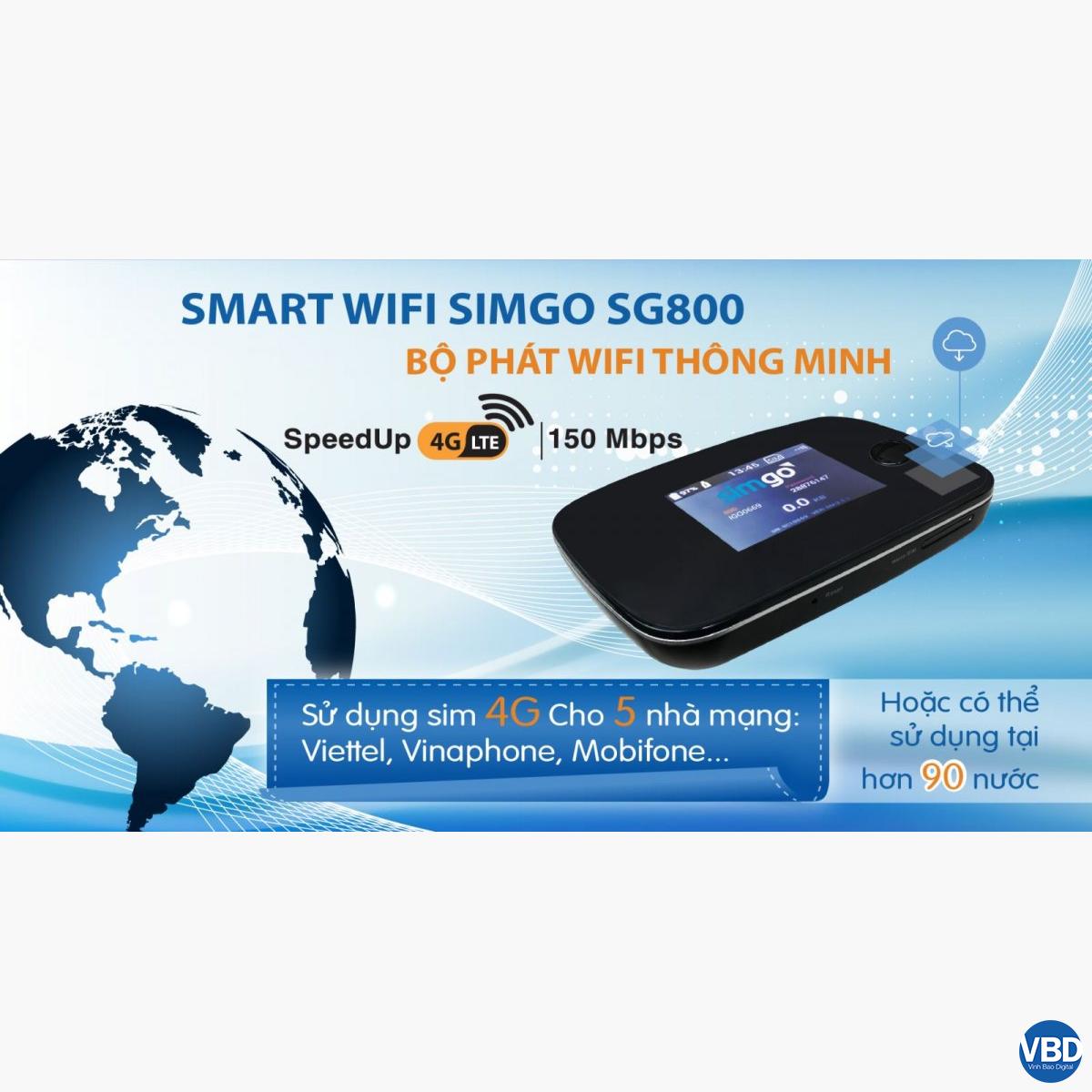 1Bộ phát Wifi Toàn Thế Giới Simgo SG800