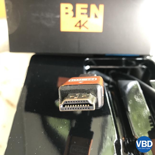 2Cáp HDMI 4k 2.0 thương hiệu BEN4K, lõi đồng nguyên chất, mạ vàng, dài 2M, tốc độ truyền lên đến 18 Gbps, bảo hành 2 năm
